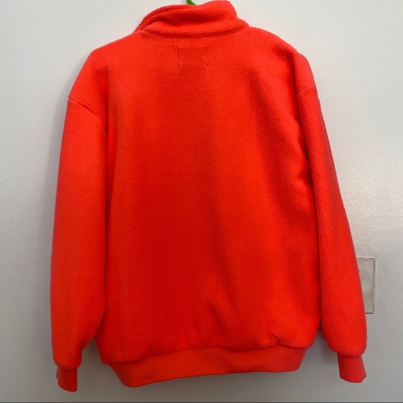 NWOT Urban Outfitters Fleece Zip Up Sweater Pink - Picture 3 of 5